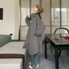 For Women Korean Style Mid-length Loose Large Size Windbreaker Work Coat For Women Large Pocket Hooded Windbreaker