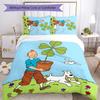 3pcs The Adventures of Tintins Design Cover Set - HD Printed Bedding with 1 Cover and 2 Pillowcases - Perfect for Home and Dorm Decor