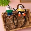 12Cm Explosions Fried Potato Sausage Mouth Keychain Plush Toys Funny Big Eyes Pendant Doll Bag Keychain Car Pendant Best Gifts