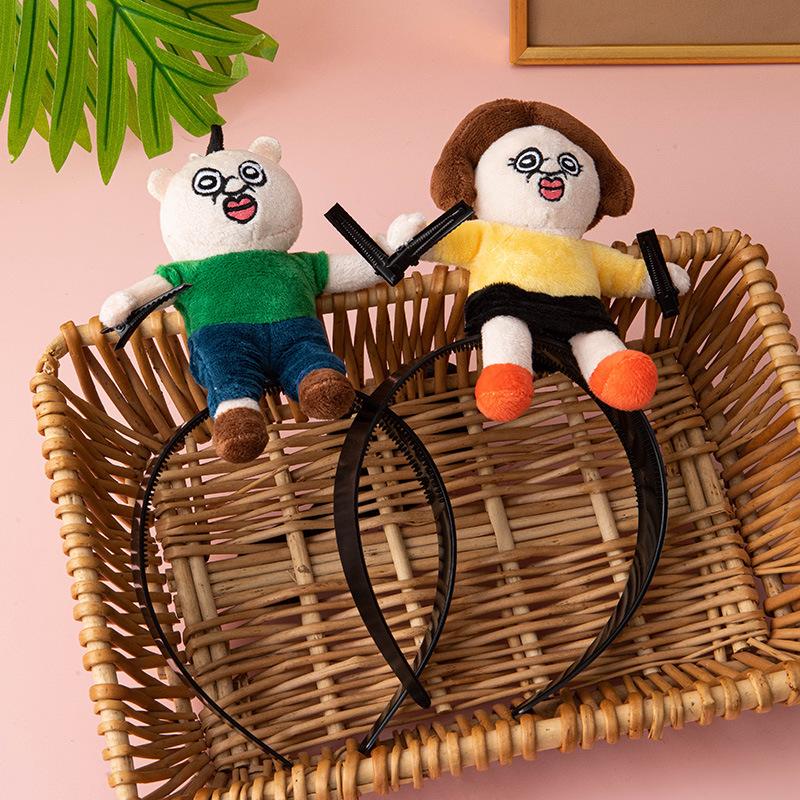 12Cm Explosions Fried Potato Sausage Mouth Keychain Plush Toys Funny Big Eyes Pendant Doll Bag Keychain Car Pendant Best Gifts