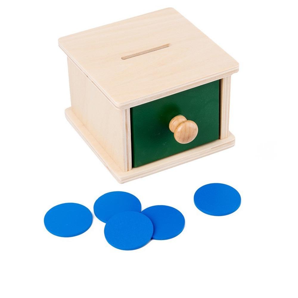 Children color shape classification building block coin box color stick shape matching game wooden teaching aids