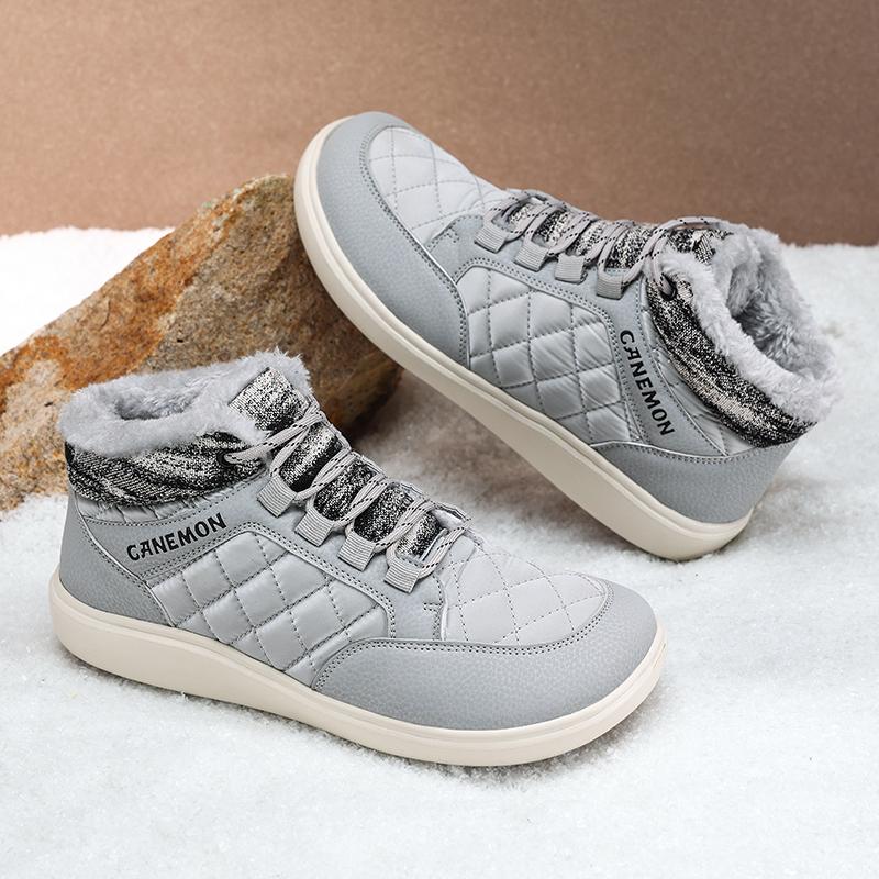 TUINANLE Winter Thick Bottom Plush Fur Snow shoes Warm Cotton Shoes Women's Casual Lace Up Keep Warm sneakers