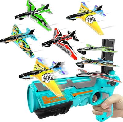 Popular pistola de brinquedo de avião de ejeção de espuma, brinquedo voador ao ar livre para crianças, pistola, modelo de avião em taxiamento, brinquedo ao ar livre