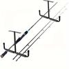 1pc Heavy-Duty Ceiling-Mounted Garage Storage Hook Rack - Overhead Hanging Shelf with Metal Hooks Suitable for Hanging Hoses, Wood, Bulky Items