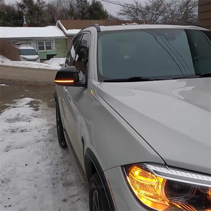 Dynamische schwarze LED-Blinkerleuchte Sequenzielle Rückspiegelbeleuchtung für BMW X3 IX3 G01 G08 X4 G02 X5 G05 X5 G06 X7 G07