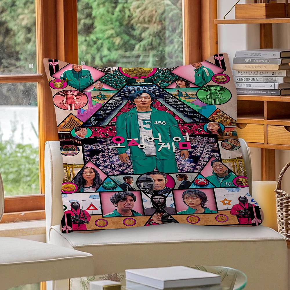 TV Game S-Squids Personalized Picture Text Home Decorative Pillows Household Gifts 45x45cm