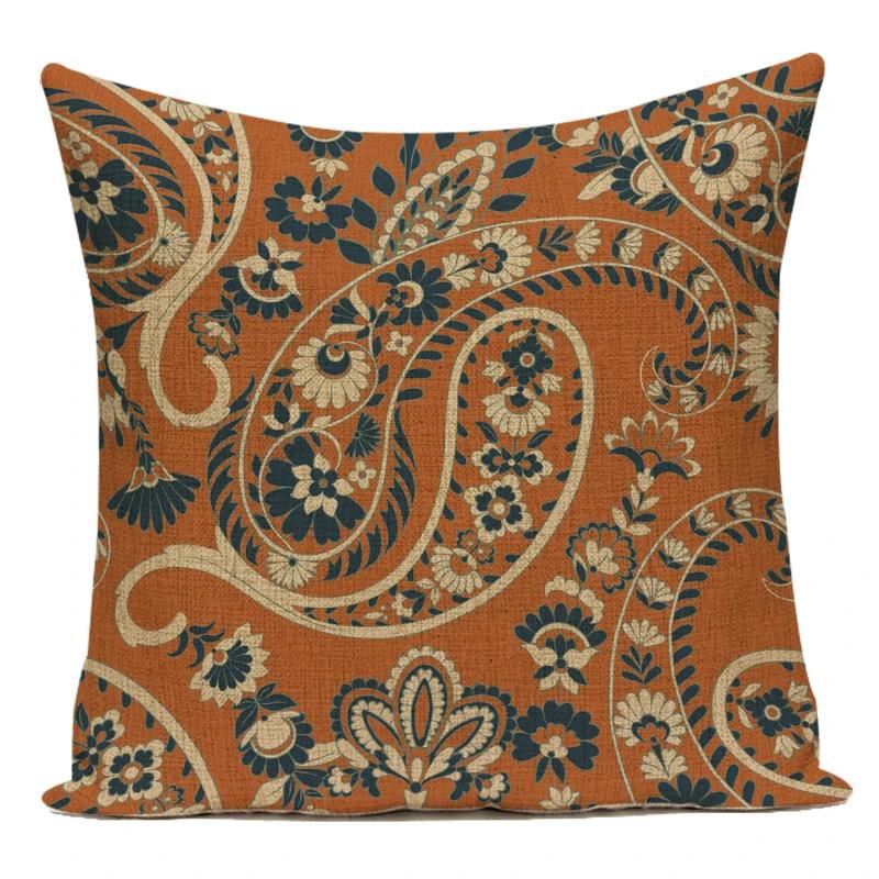 Polyester Boho Geometric Mandala Flowers Decorative Pillows Sofa Home Bedroom Cushion Cover Pillowcase