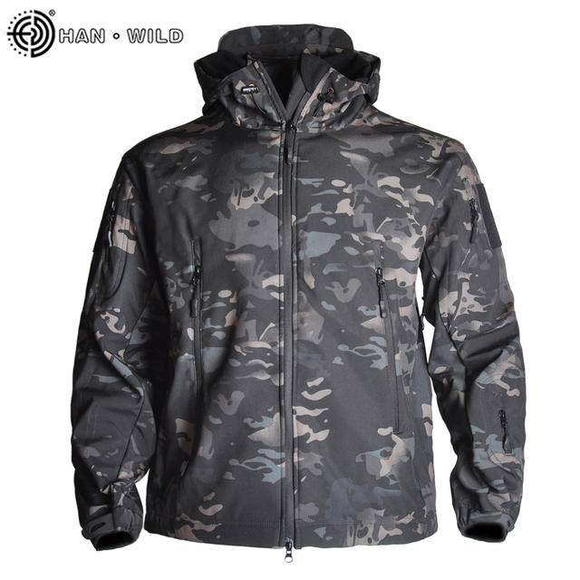 Shark Skin Hunting Jackets Shell Military Tactical Jacket Men Waterproof Fleece Clothing Multicam Coat Windbreakers