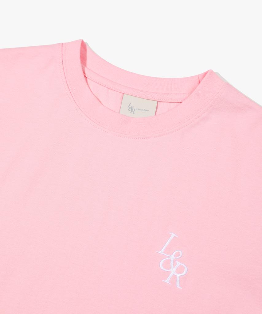 LOSSYROW Signature Logo Half-Sleeve T-Shirt Pink