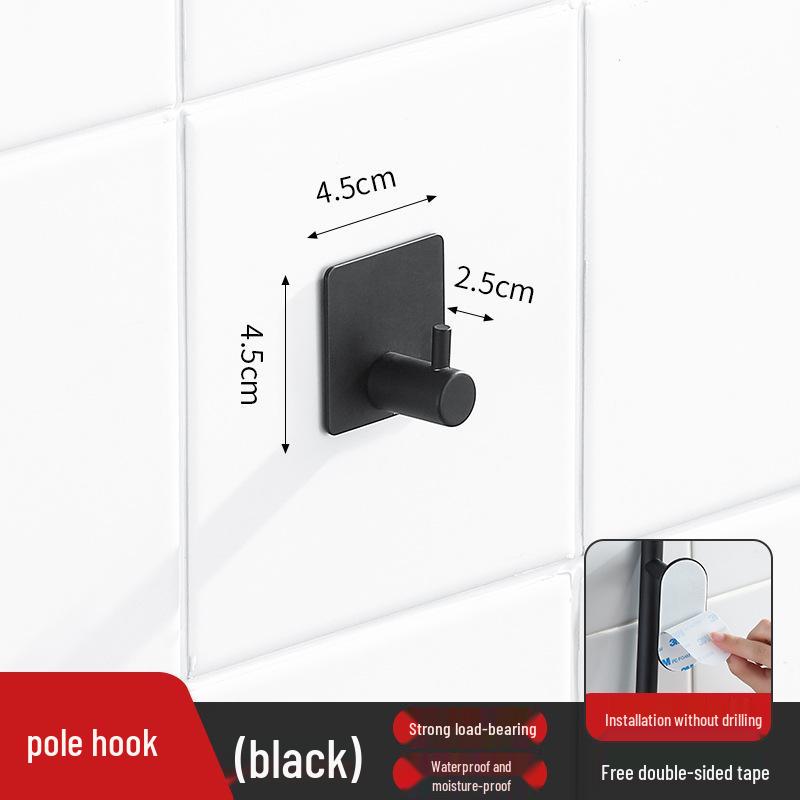 Stainless Steel No-Drill Wall-Mounted Towel and Toilet Paper Holder