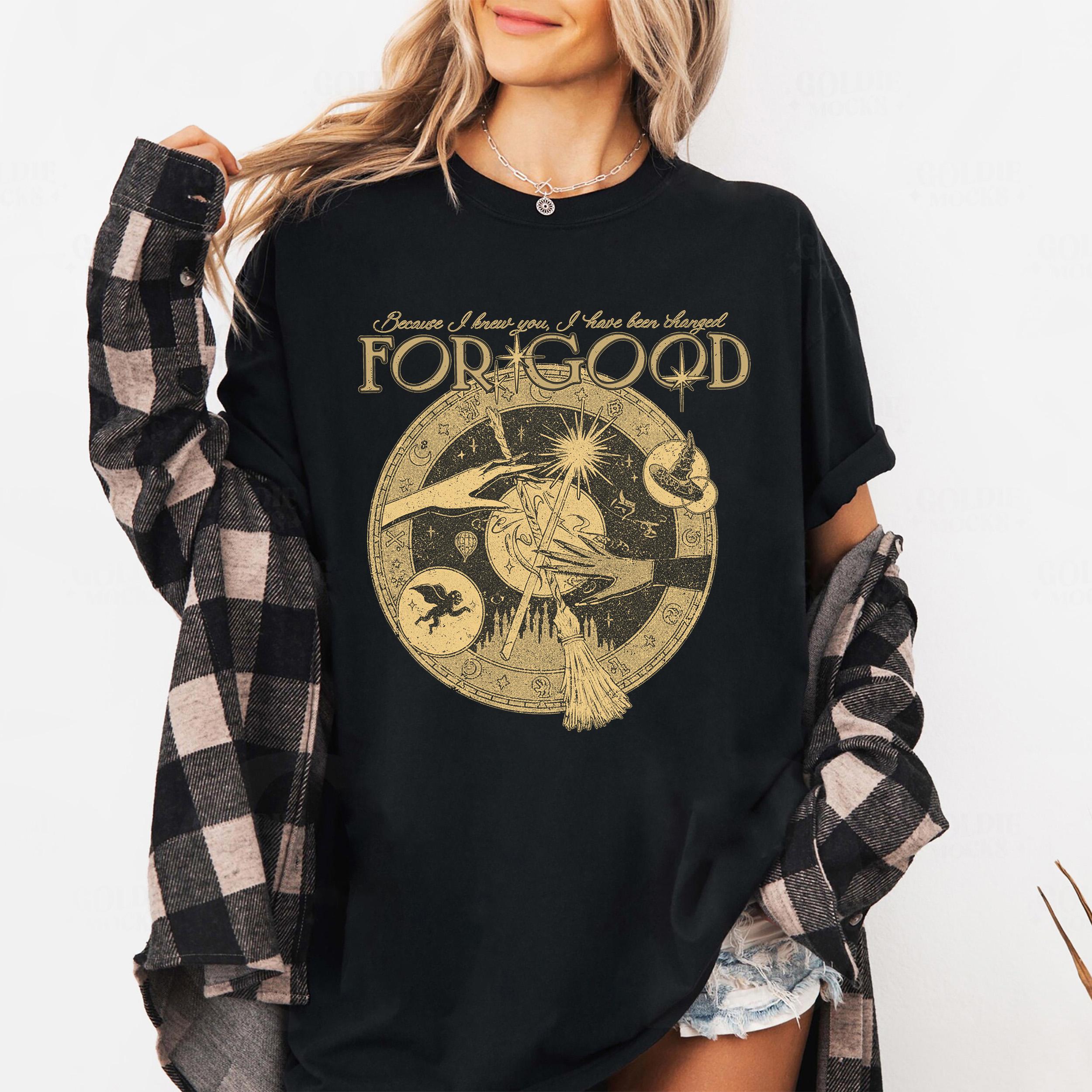 Wicked Movie Shirt Ariana Grande Glinda Tee Cynthia Erivo Elphaba for Good Lyrics Celestial Fan Gift S