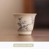 1 Pc Chinese Hand-painted Flowers Ceramic Tea Cup Vintage Master Cup Tea Bowl Handmade Porcelain Teacup Tea Set Accessories