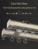 Jianmei 2.6mm Thick Silent Curtain Track with Bendable Heavy Duty Aluminum Alloy Rail and Guide Bearing Wheel.