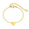 Vnox Simple Tiny Heart Charm Anklets for Girls Kid,Anti Allergy Stainless Steel Children Bracelets Ankle Chain Foot Jewelry Gift