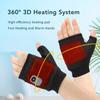 Rechargeable 1Pair Unisex Electric Heating Winter Outdoor Heated Gloves Half Finger Touchscreen Warmer Mitten for Outdoor Hiking