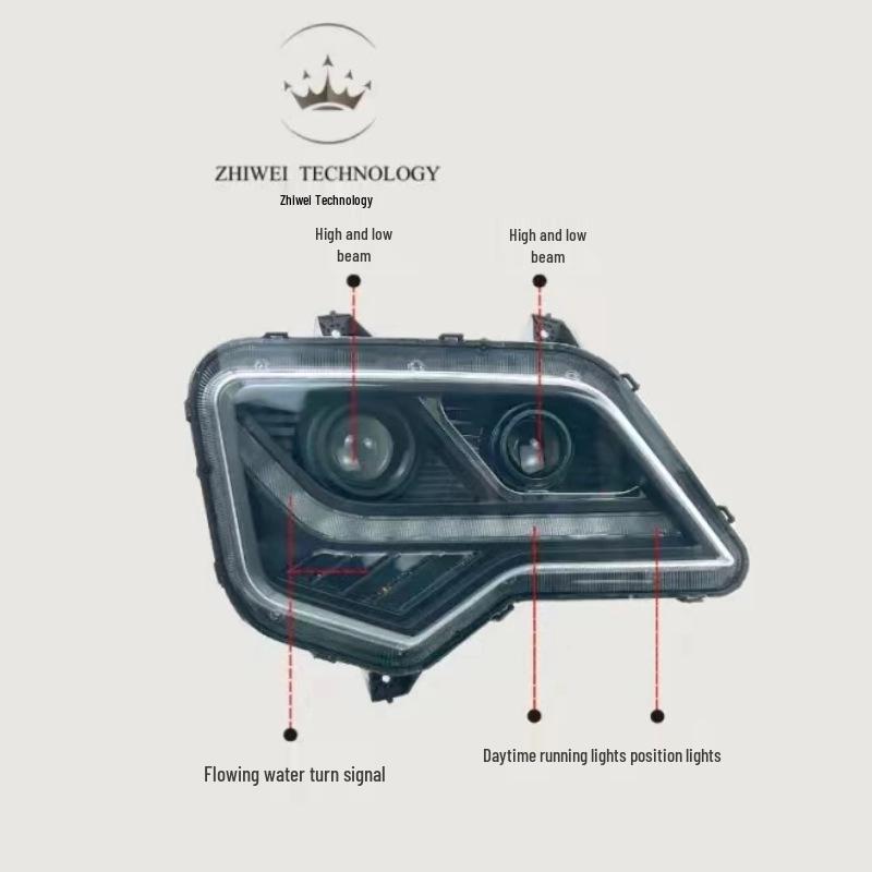 

Совместимая сборка фар Geerfa K5 для JAC с эффектом бегущего огня Right Side Headlight Passenger