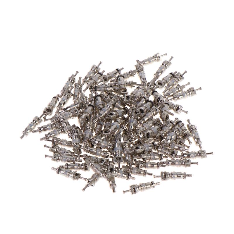 100Pcs Schrader Valve Core R12 Heavy Duty for Car Air Conditioner and Bicycle Tire Leak Prevention Solution