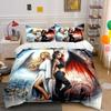 Angel and Demon Contrast Art Bedding Duvet Cover Set  (1*Duvet Cover 2*Pillowcases, Without Duvet Insert)
