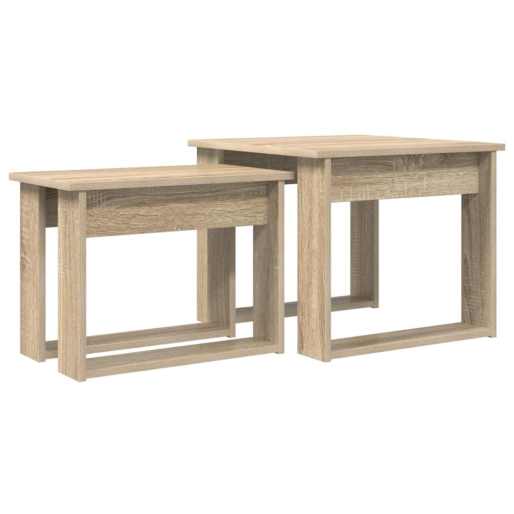 Coffee Table Set 2 Pieces Sonoma Oak 50 X 52 X 42 Cm
