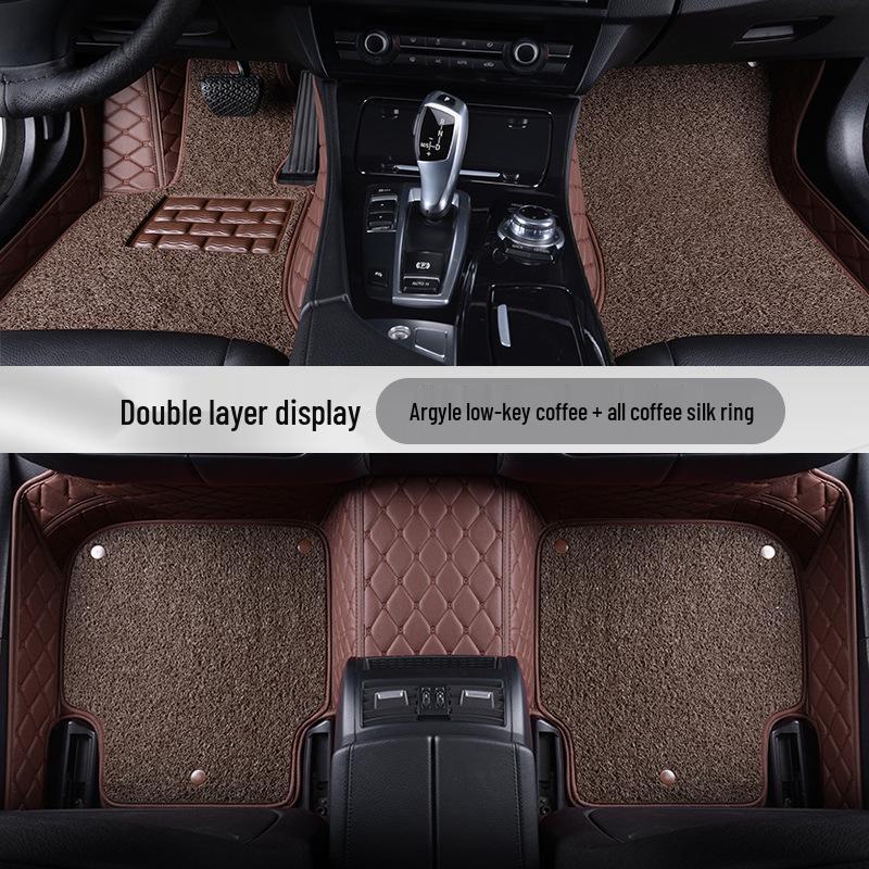 Premium Double/Single Layer Diamond Car Floor Mats - Full Coverage, Dirt-Resistant, Fits Thousands of Models
