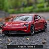Welly 1/24 Porsche Taycan Turbo S Alloy Sports Car Model Diecasts Metal New Energy Vehicles Car Model Simulation Kids Toys Gifts