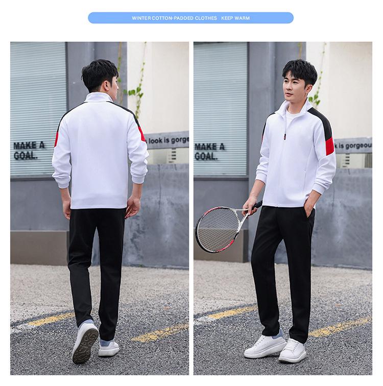 Unisex Autumn Academy Style Stand-up Collar Sportswear for Middle School