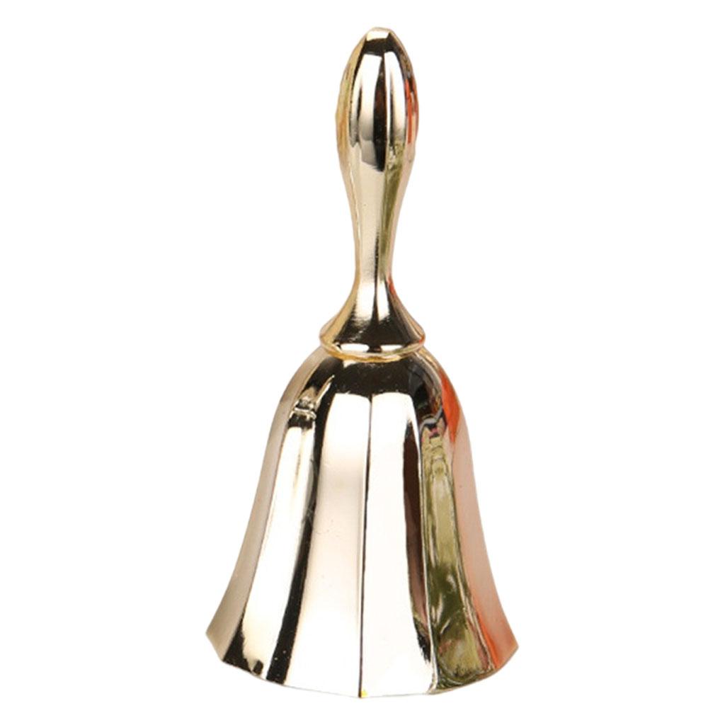 Desk Hand Bell Service Call Bells for Concierge Hotel , Golden