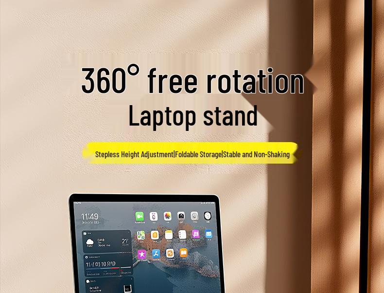 360° Rotating Laptop & Tablet Stand with Heat Dissipation