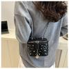 New Fashion Mini Quilted Box Bag for Women Diamond Stitch Faux Leather Chain Shoulder Crossbody Purse