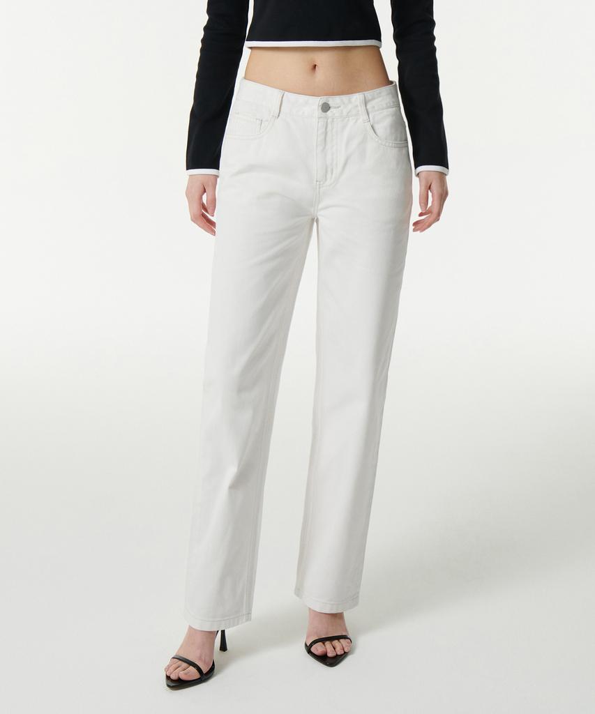 Musinsa Standard Woman Women'S Linear Straight Denim Pants [Cream]