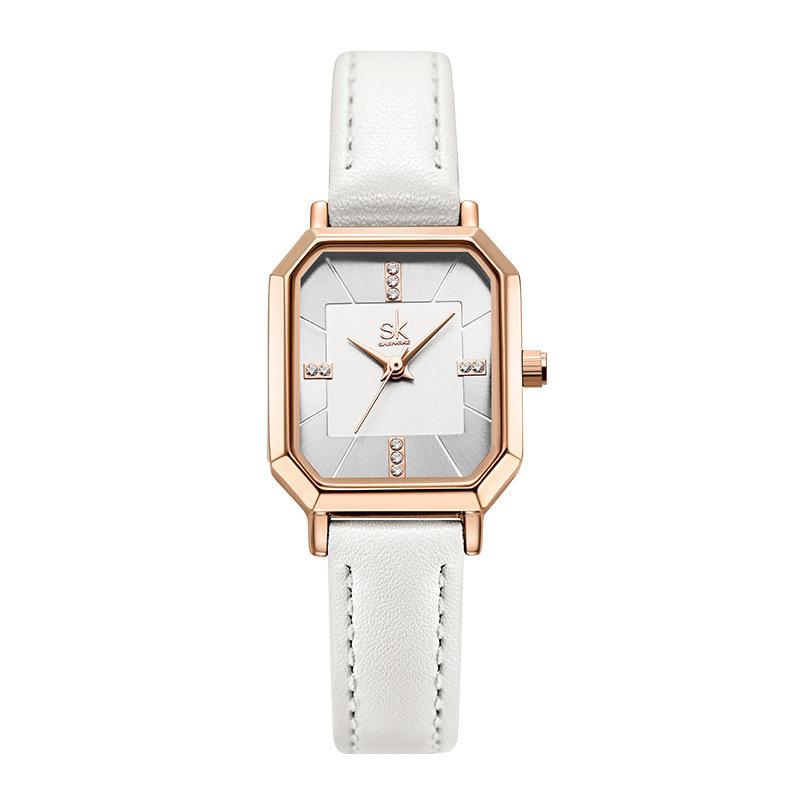 Ladies Watch Women S Retro Niche Square Watch Belt Watch Premium Diamond Women S Watch 0175