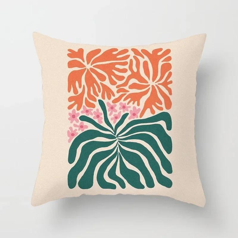 Hot Sale Modern Morandi Color Sofa Cushion Cover Home Nordic Abstract Mountain Moon Sun Geometric Pillow