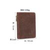 New Crazy Horse leather wallet men's high-end short retro men's bag multi-card zipper leather wallet
