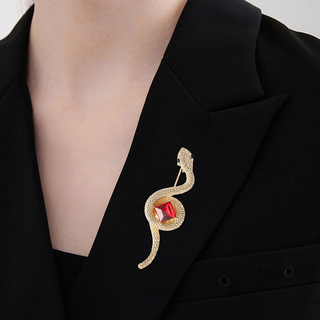 Legierung Strass Schlange Brosche Simulation Kristall Tier Anstecknadel für Damen und Herren Modeschmuck Bekleidungszubehör