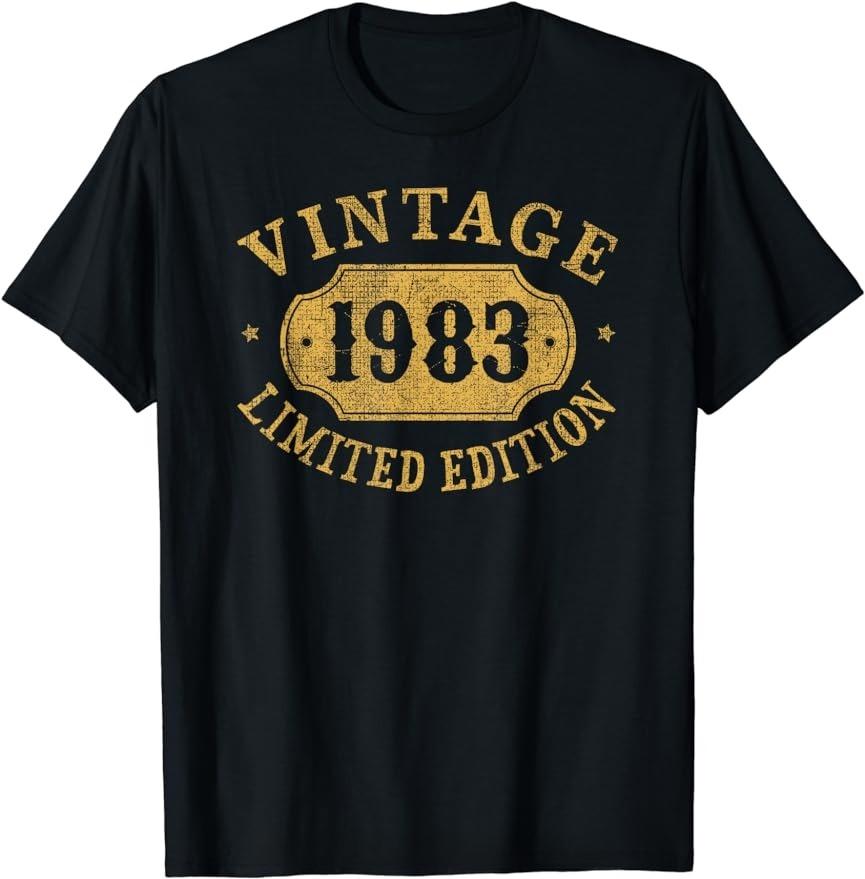 2026Retro Streetwear Birthday T-Shirt Men Born in 1983 Style Men's Graphic T Shirt Birthday Gifts TShirt Streetwear Men Clothing