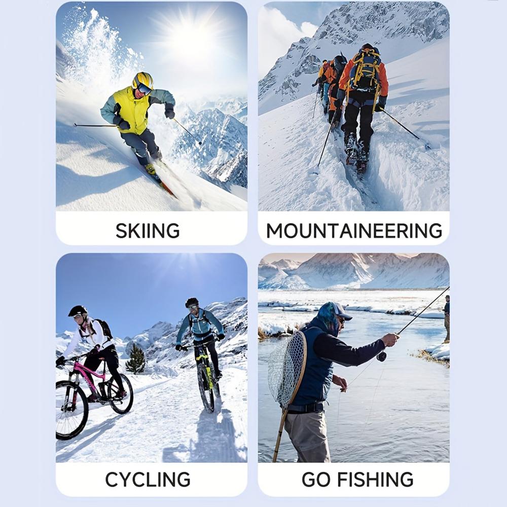 Winter Ski Balaclava Face Mask Windproof Cycling Hiking Headgear Warm Polar Fleece Unisex Neck Cover Motorcycle Beanies Scarf