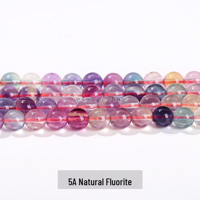 Jingde Jewelry Natural Green Fluorite Round Bead Bracelet - Semi-Finished Loose Beads for DIY Jewelry Accessories