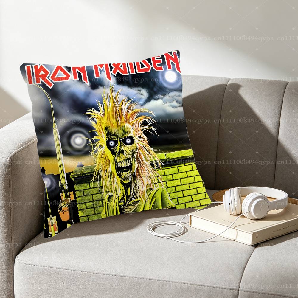 IIron Maiden Senjutsu Square Cushion Pillow Case Sofa BedroomLiving Room Backrest Multiple Sizes Washable Covers