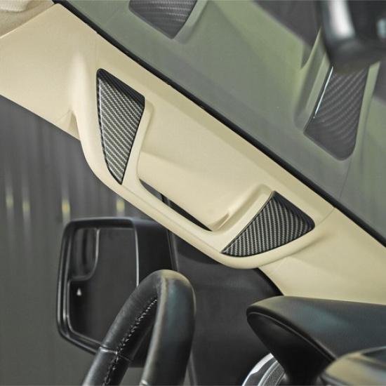 Carbon Fiber A-pillar Grab Handle Cover Trim Sticker For Dodge RAM 1500 2018+