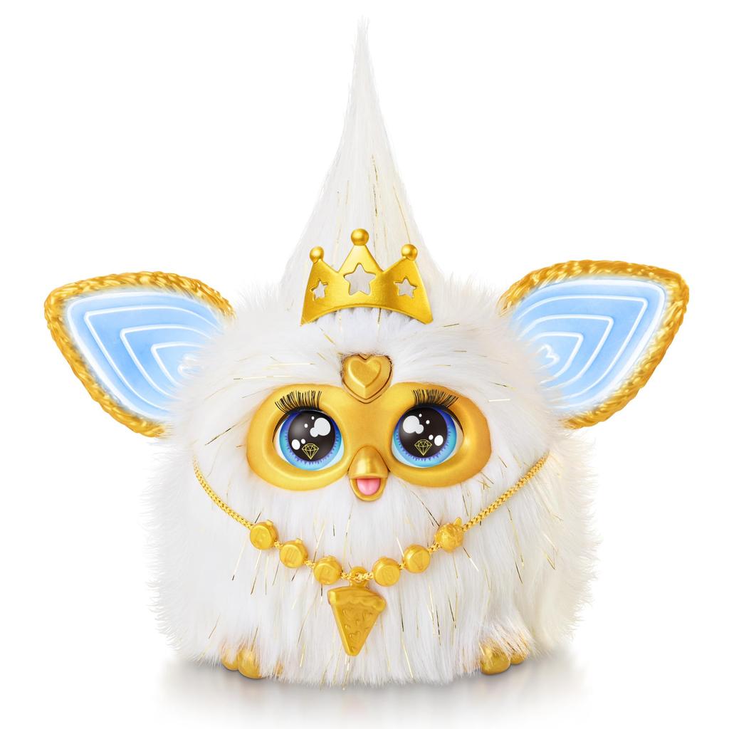 Hasbro Furby White Gold Interactive Toy for Boys and Girls Ages with Fashion Animatronic Motorized Plush Toy for Japanese and Furby Authentic &