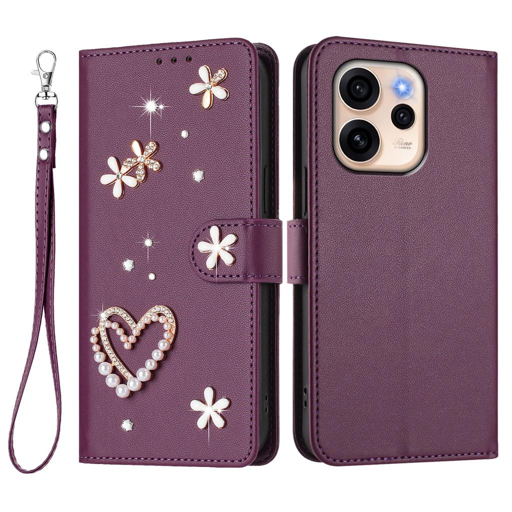Wallet Case for Reno15 F 5G - Leather/PU, With Lanyard