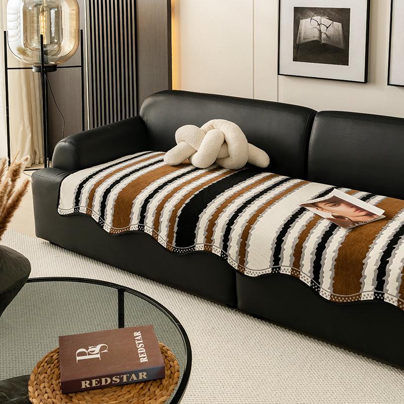 Special-Shaped Sofa Cushion  New Four-Season Universal Fixed Non-Slip Straight-Row Sofa Seat Cushion Light Luxury High-End Cover