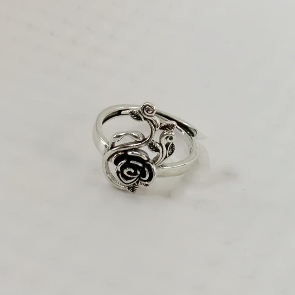 Versatile Retro Rose Leaf Ring - Women's Elegant Index Finger Jewelry