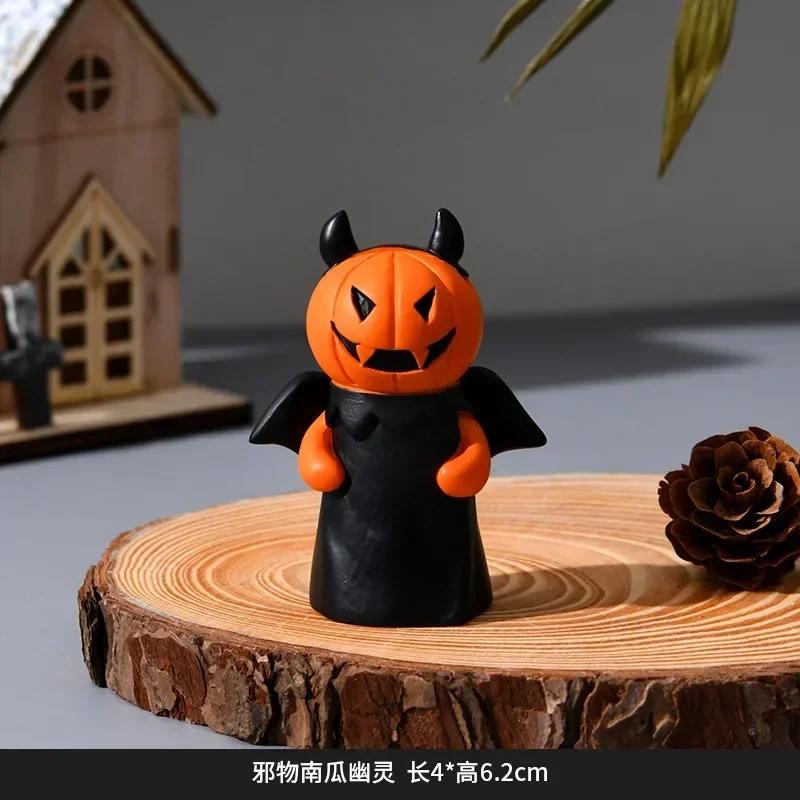 Halloween Decoration Pumpkin Holiday Party Cute Ghost Statue Room Decoration Table Decoration & Accessories