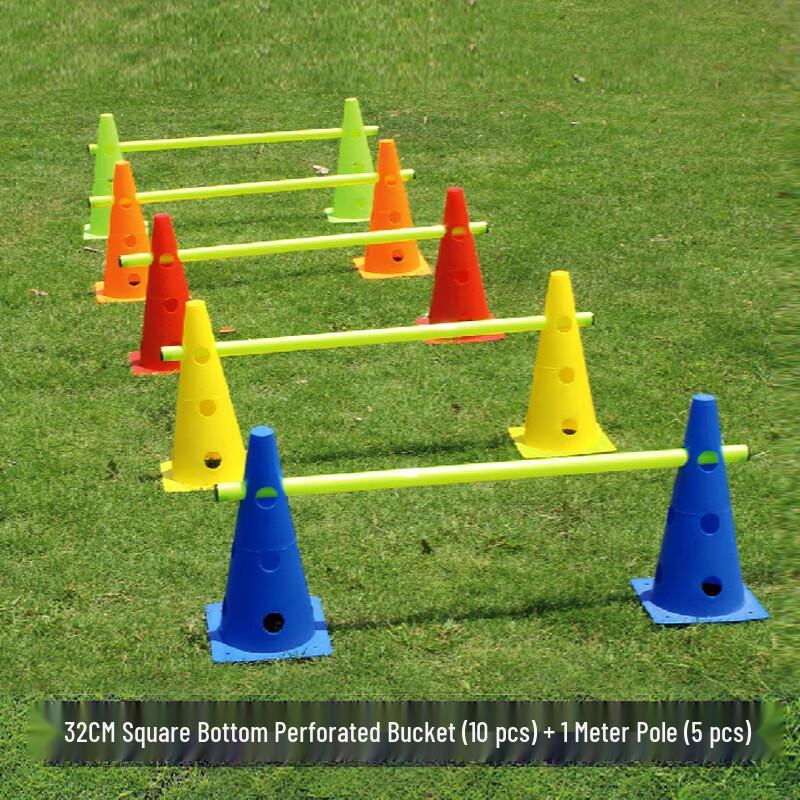Kids Agility Training Hurdle Set with Cones and Poles
