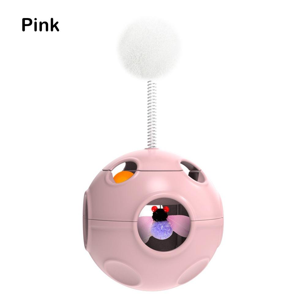 New Fluff Ball Cat Toy Tumbler Pet Supplies Entertain Cats Spring Fluff Ball Multifunctional Interactive Toy Pet Toy