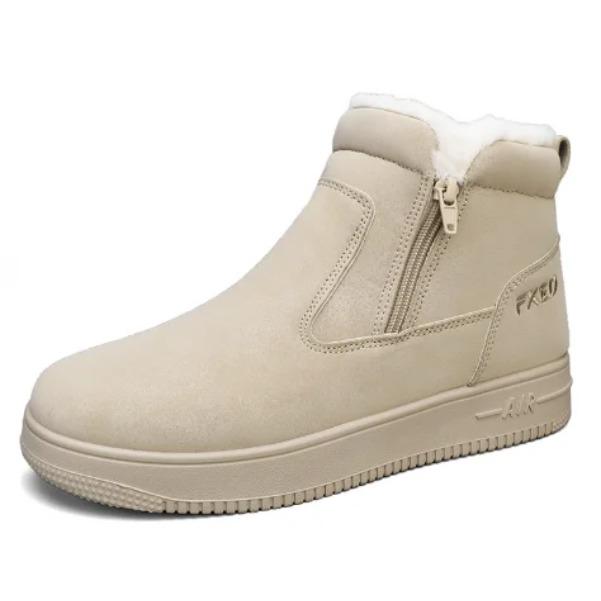 Botas de nieve de invierno para hombre, de cachemira, gruesas y cálidas, de algodón, resistentes al frío, con suela gruesa, informales, cortas, hasta el tobillo, M1102