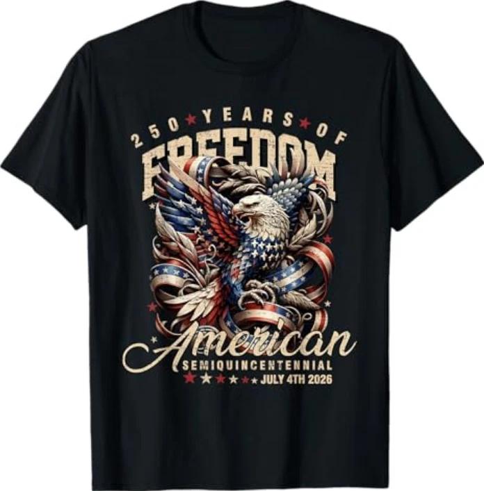 Patriotic Eagle And Flag 250 Years 17762026 Tshirt S