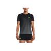 Under Armour UA Rush Gradient Logo Print Crew Neck T-Shirt Men Tops Black 1378403-002