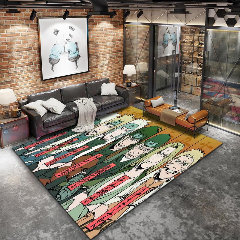 Naruto Fire Sage Mode Carpet Rug For Living Room Bedroom Home Sofa Decoration,kids Play Nonslip Floor Mat